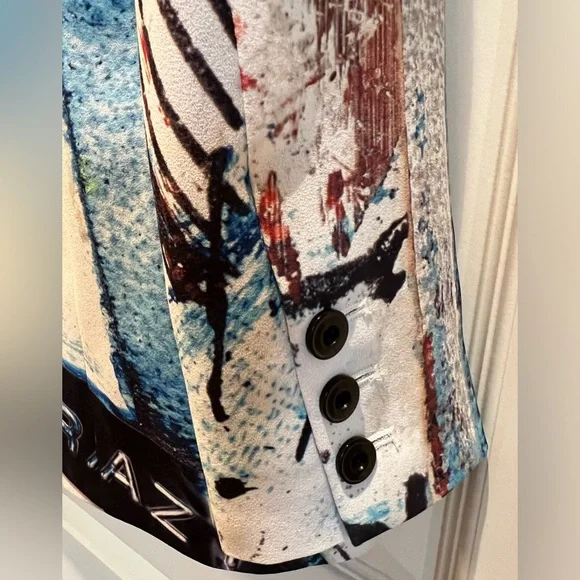 Alice + Olivia Graffiti X Basquiat Newsprint Blazer NWT XS Small M 2 4 6 8 ❤️‍🔥